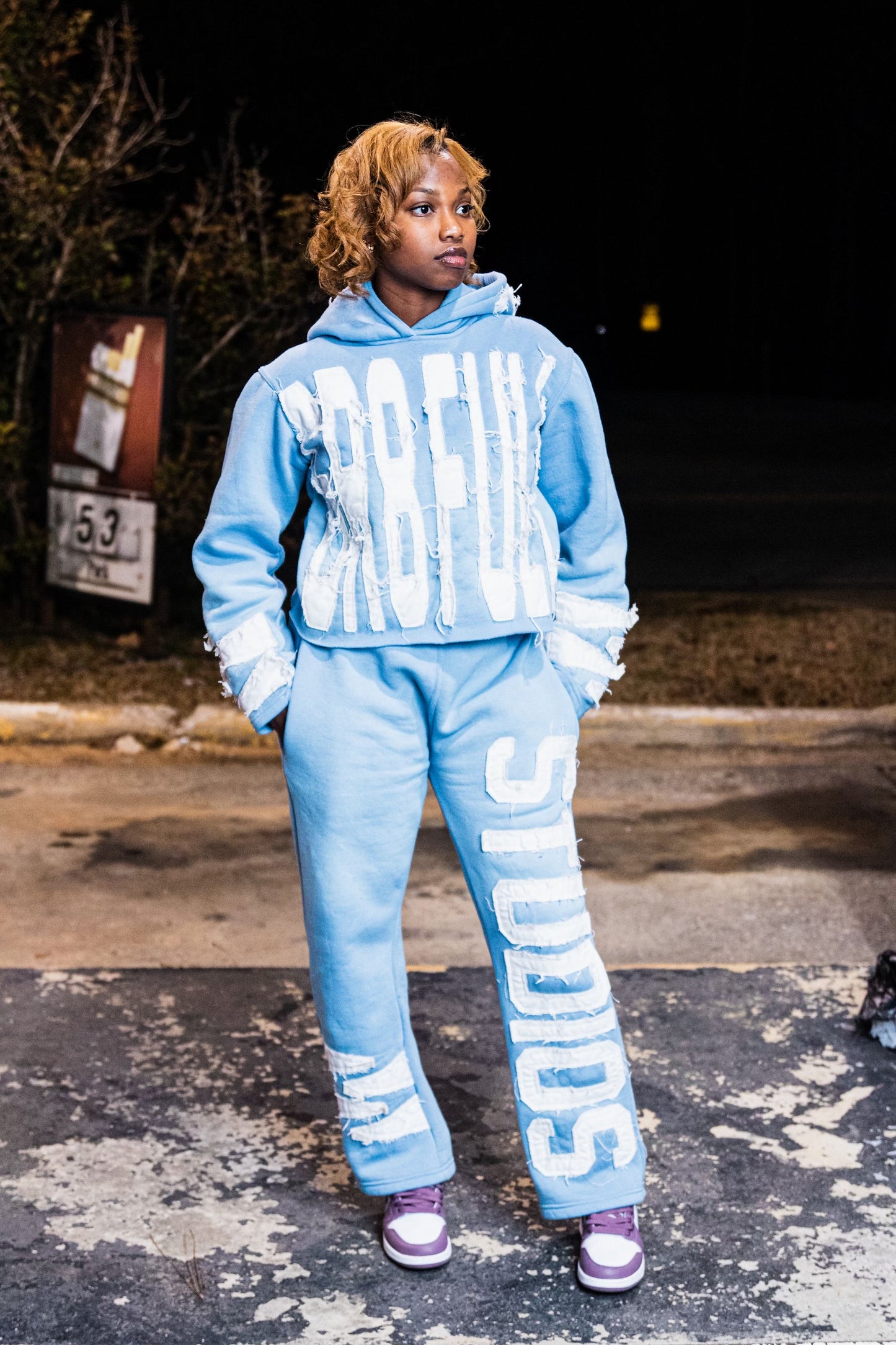“ I LUV Gr8FULL” SKY BLUE SWEATSUIT